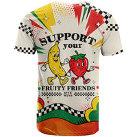 Support Your Fruity Friends Love Wins Gay Pride T Shirt LGBTQ Retro 30s Cartoon Checkered