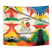 Support Your Fruity Friends Love Wins Gay Pride Tapestry LGBTQ Retro 30s Cartoon Checkered