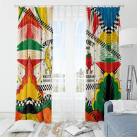 Support Your Fruity Friends Love Wins Gay Pride Window Curtain LGBTQ Retro 30s Cartoon Checkered