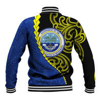 Federated States Of Micronesia FSM Baseball Jacket Pacific Islander Tribal Swirl Geometric Pattern TS04 - Polynesian Pride