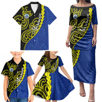 Federated States Of Micronesia FSM Family Matching Puletasi and Hawaiian Shirt Pacific Islander Tribal Swirl Geometric Pattern TS04 - Polynesian Pride