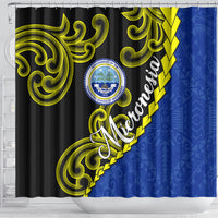 Federated States Of Micronesia FSM Shower Curtain Pacific Islander Tribal Swirl Geometric Pattern TS04 - Polynesian Pride