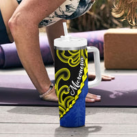 Federated States Of Micronesia FSM Tumbler With Handle Pacific Islander Tribal Swirl Geometric Pattern TS04 - Polynesian Pride