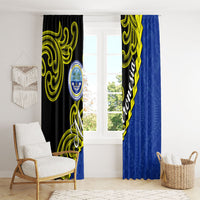Federated States Of Micronesia FSM Window Curtain Pacific Islander Tribal Swirl Geometric Pattern TS04 - Polynesian Pride