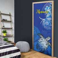 Micronesia Sea Turtle Door Cover Federated States Of Micronesia Tribal Floral Pattern TS04 - Polynesian Pride