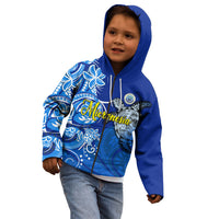 Micronesia Sea Turtle Kid Hoodie Federated States Of Micronesia Tribal Floral Pattern TS04 - Polynesian Pride
