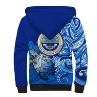 Micronesia Sea Turtle Sherpa Hoodie Federated States Of Micronesia Tribal Floral Pattern TS04 - Polynesian Pride