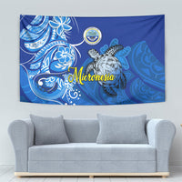 Micronesia Sea Turtle Tapestry Federated States Of Micronesia Tribal Floral Pattern TS04 - Polynesian Pride