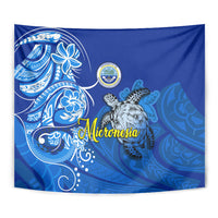 Micronesia Sea Turtle Tapestry Federated States Of Micronesia Tribal Floral Pattern TS04 - Polynesian Pride