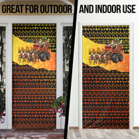 Tropical Christmas In July Santa Claus Door Cover Festive Hawaiian With Beach Reindeer Sleigh