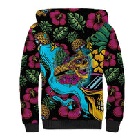 Pineapple Skull Sherpa Hoodie Sumer Time TS04 Unisex Multicolor - Polynesian Pride