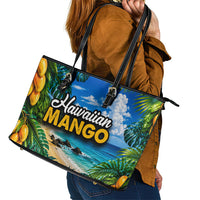 Hawaiian Mango Tropical Beach Leather Tote Bag Scenic Island Nature Exotic Fruit Graphic TS04 - Polynesian Pride