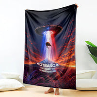 New Zealand Aotearoa Kiwi UFO Blanket Sci-Fi Galaxy Sunset Sky Tower And Mountain TS04 - Polynesian Pride