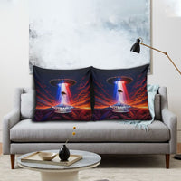 New Zealand Aotearoa Kiwi UFO Pillow Cover Sci-Fi Galaxy Sunset Sky Tower And Mountain TS04 - Polynesian Pride