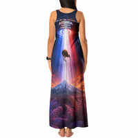 New Zealand Aotearoa Kiwi UFO Tank Maxi Dress Sci-Fi Galaxy Sunset Sky Tower And Mountain TS04 - Polynesian Pride