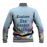 Fiji Taveuni Rainbow Reef Baseball Jacket Scuba Diver Vibrant Undersea Coral Garden Watercolor TS04 - Polynesian Pride