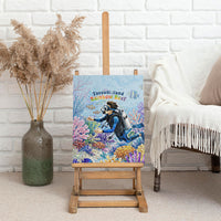 Fiji Taveuni Rainbow Reef Canvas Wall Art Scuba Diver Vibrant Undersea Coral Garden Watercolor TS04 - Polynesian Pride