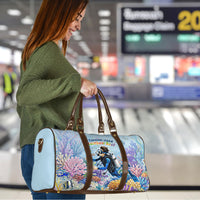 Fiji Taveuni Rainbow Reef Travel Bag Scuba Diver Vibrant Undersea Coral Garden Watercolor TS04 - Polynesian Pride