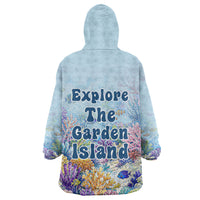 Fiji Taveuni Rainbow Reef Wearable Blanket Hoodie Scuba Diver Vibrant Undersea Coral Garden Watercolor TS04 - Polynesian Pride