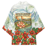 Fiji Taveuni Island Dateline Crossing Kimono Tropical Cultural Landscape With Tagimoucia Floral Pattern TS04 - Polynesian Pride