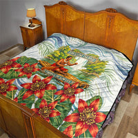 Fiji Taveuni Island Dateline Crossing Quilt Tropical Cultural Landscape With Tagimoucia Floral Pattern TS04 - Polynesian Pride