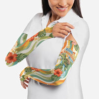 Hawaii Aloha Academy Back To School Arm Sleeves Sea Turtle Tropical Hibiscus Flowers Retro Psychedelic TS04 - Polynesian Pride