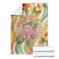 Hawaii Aloha Academy Back To School Blanket Sea Turtle Tropical Hibiscus Flowers Retro Psychedelic TS04 - Polynesian Pride