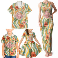Hawaii Aloha Academy Back To School Family Matching Tank Maxi Dress and Hawaiian Shirt Sea Turtle Tropical Hibiscus Flowers Retro Psychedelic TS04 - Polynesian Pride