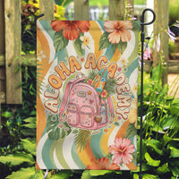 Hawaii Aloha Academy Back To School Garden Flag Sea Turtle Tropical Hibiscus Flowers Retro Psychedelic TS04 Garden Flag Orange Green - Polynesian Pride