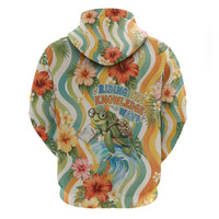 Hawaii Aloha Academy Back To School Hoodie Sea Turtle Tropical Hibiscus Flowers Retro Psychedelic TS04 - Polynesian Pride