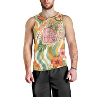 Hawaii Aloha Academy Back To School Men Tank Top Sea Turtle Tropical Hibiscus Flowers Retro Psychedelic TS04 - Polynesian Pride