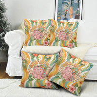 Hawaii Aloha Academy Back To School Pillow Cover Sea Turtle Tropical Hibiscus Flowers Retro Psychedelic TS04 - Polynesian Pride