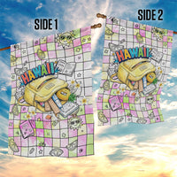 Hawaii Cruising Back To School Garden Flag Grid Pattern With School Bag And Vintage Surf Van TS04 - Polynesian Pride