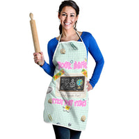 Personalized Hawaii Back To School Dolphin Apron Grid Notebook Background With Dolphin Mascot And Plumeria Flowers TS04 - Polynesian Pride