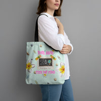 Personalized Hawaii Back To School Dolphin Tote Bag Grid Notebook Background With Dolphin Mascot And Plumeria Flowers TS04 - Polynesian Pride