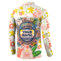 Personalized Hawaii School Club Back To Class Button Sweatshirt Retro Tropical Hibiscus Pattern With Open Notebook TS04 - Polynesian Pride