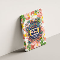 Personalized Hawaii School Club Back To Class Canvas Wall Art Retro Tropical Hibiscus Pattern With Open Notebook TS04 - Polynesian Pride