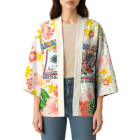 Personalized Hawaii School Club Back To Class Kimono Retro Tropical Hibiscus Pattern With Open Notebook TS04 - Polynesian Pride