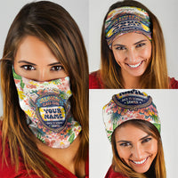 Personalized Hawaii School Club Back To Class Neck Gaiter Retro Tropical Hibiscus Pattern With Open Notebook TS04 - Polynesian Pride