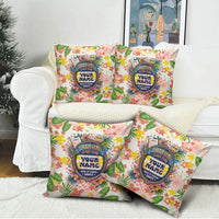 Personalized Hawaii School Club Back To Class Pillow Cover Retro Tropical Hibiscus Pattern With Open Notebook TS04 - Polynesian Pride