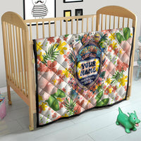 Personalized Hawaii School Club Back To Class Quilt Retro Tropical Hibiscus Pattern With Open Notebook TS04 - Polynesian Pride