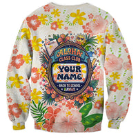 Personalized Hawaii School Club Back To Class Sweatshirt Retro Tropical Hibiscus Pattern With Open Notebook TS04 - Polynesian Pride
