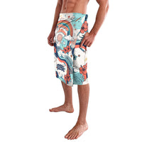 Personalized Hawaii Back To School Lavalava Retro Rainbow Sun with Tropical Hibiscus Flowers TS04 - Polynesian Pride