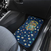 Personalized Hawaii Back To School Aloha Learning Car Mats Retro Rainbow open Notebook with Pineapple and Hibiscus Flowers TS04 - Polynesian Pride