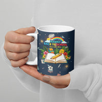 Personalized Hawaii Back To School Aloha Learning Ceramic Mug Retro Rainbow open Notebook with Pineapple and Hibiscus Flowers TS04 - Polynesian Pride