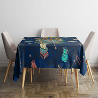 Personalized Hawaii Back To School Aloha Learning Tablecloth Retro Rainbow open Notebook with Pineapple and Hibiscus Flowers TS04 - Polynesian Pride