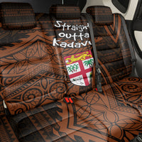 Straight Outta Kadavu Fiji Back Car Seat Cover Tribal Polynesian Tattoo Coat Of Arms Flag TS04 - Polynesian Pride