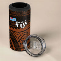Straight Outta Kadavu Fiji 4 in 1 Can Cooler Tumbler Tribal Polynesian Tattoo Coat Of Arms Flag TS04 - Polynesian Pride
