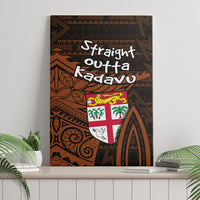 Straight Outta Kadavu Fiji Canvas Wall Art Tribal Polynesian Tattoo Coat Of Arms Flag TS04 - Polynesian Pride