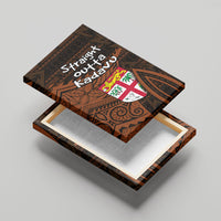 Straight Outta Kadavu Fiji Canvas Wall Art Tribal Polynesian Tattoo Coat Of Arms Flag TS04 - Polynesian Pride